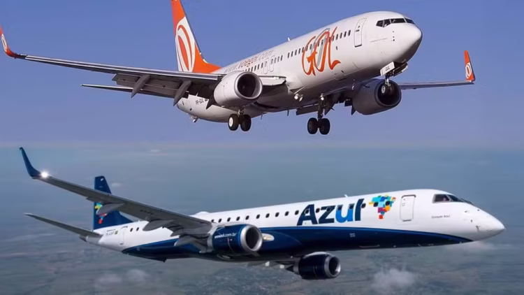Aeronaves GOL e Azul